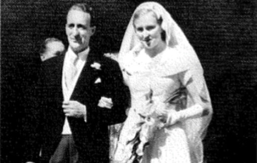 Catherine and Reg Hamlin on their wedding day