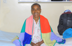 Mulu smiling in Hamlin's Addis Ababa Fistula Hospital ward